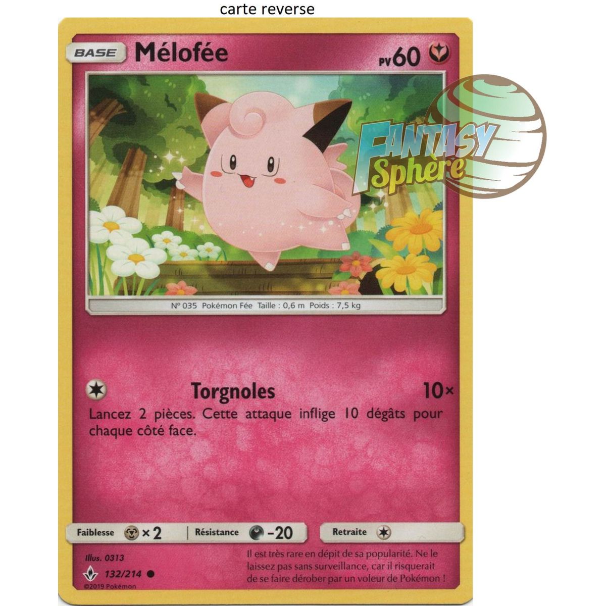 Item Clefairy - Reverse 132/214 - Sun and Moon 10 Infallible Alliance