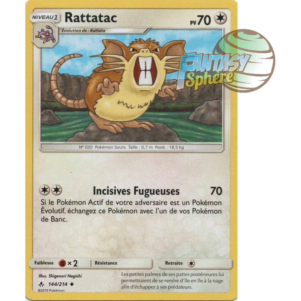 Rattatac - Uncommon 144/214 - Sun and Moon 10 Infallible Alliance
