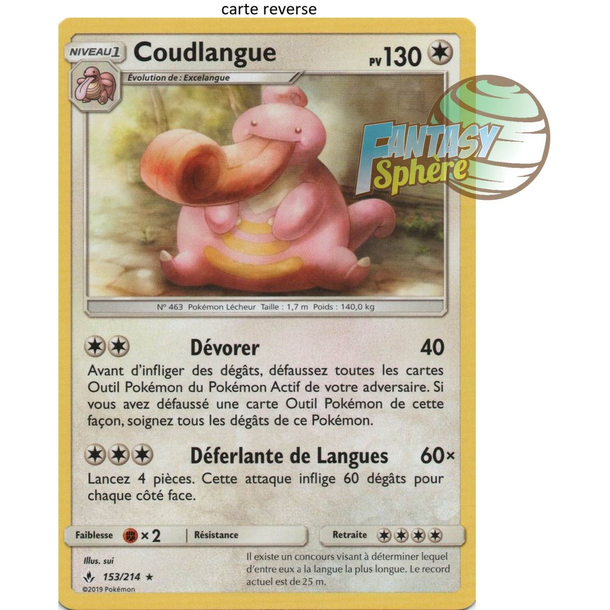 Item Coudtongue - Reverse 153/214 - Sun and Moon 10 Infallible Alliance