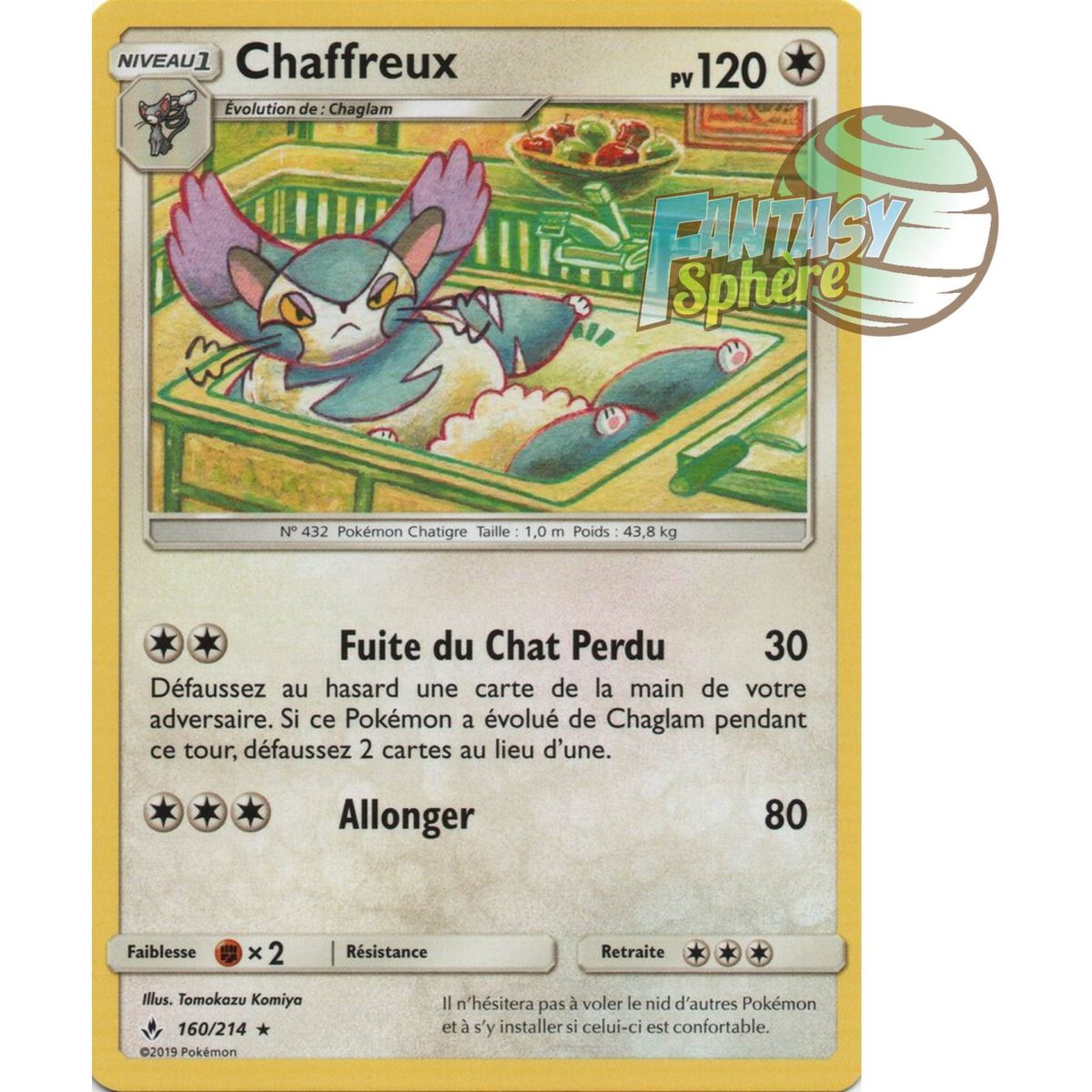 Chaffreux - Rare 160/214 - Sun and Moon 10 Infallible Alliance