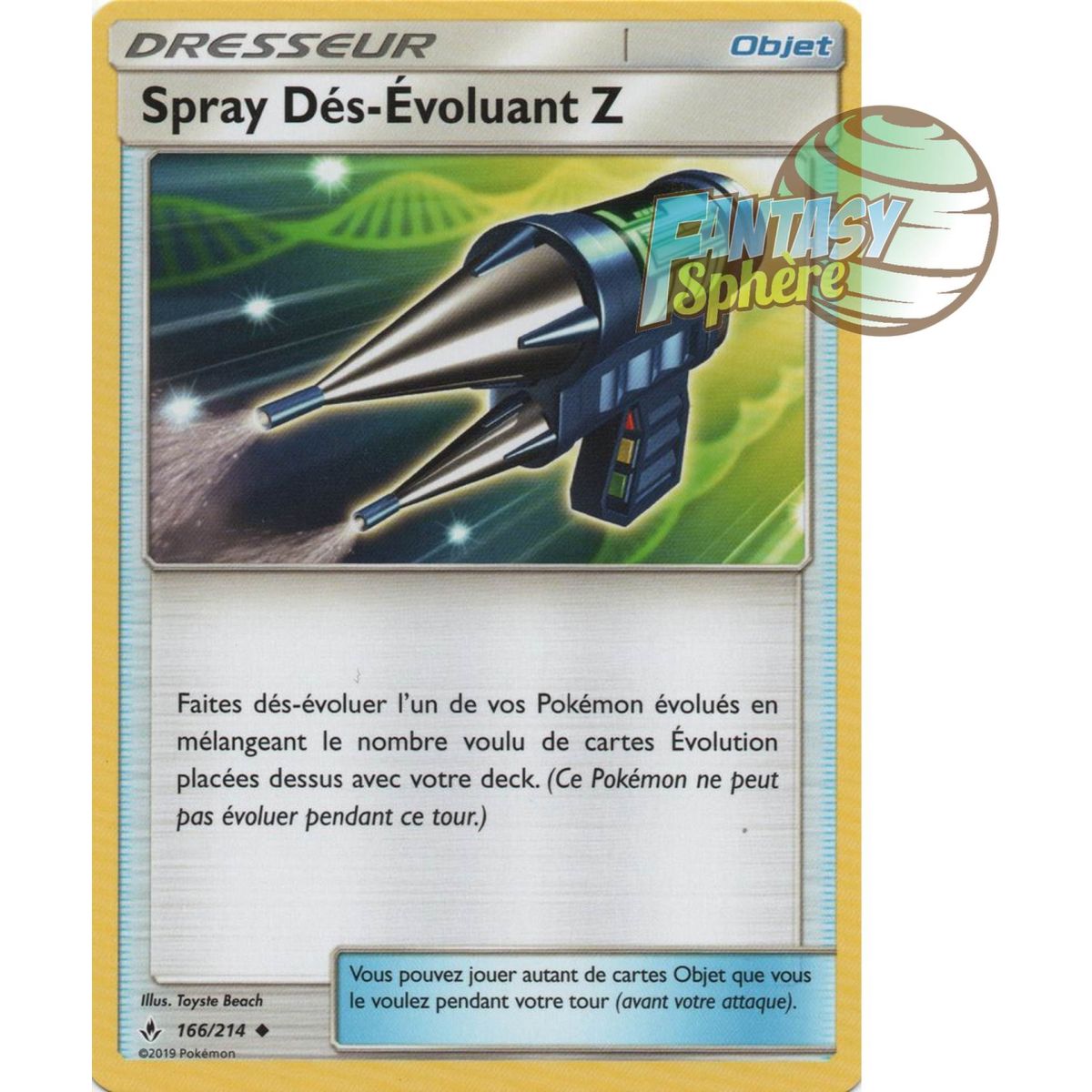 Item Des-Evolving Spray Z - Uncommon 166/214 - Sun and Moon 10 Infallible Alliance