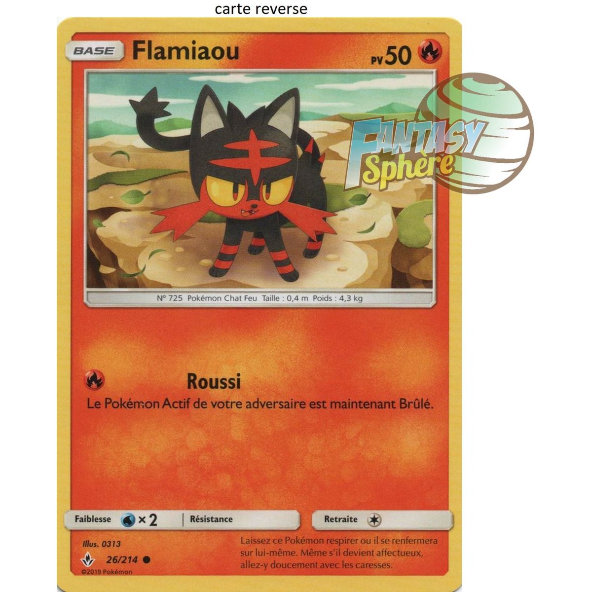 Item Flamiaou - Reverse 26/214 - Sun and Moon 10 Infallible Alliance