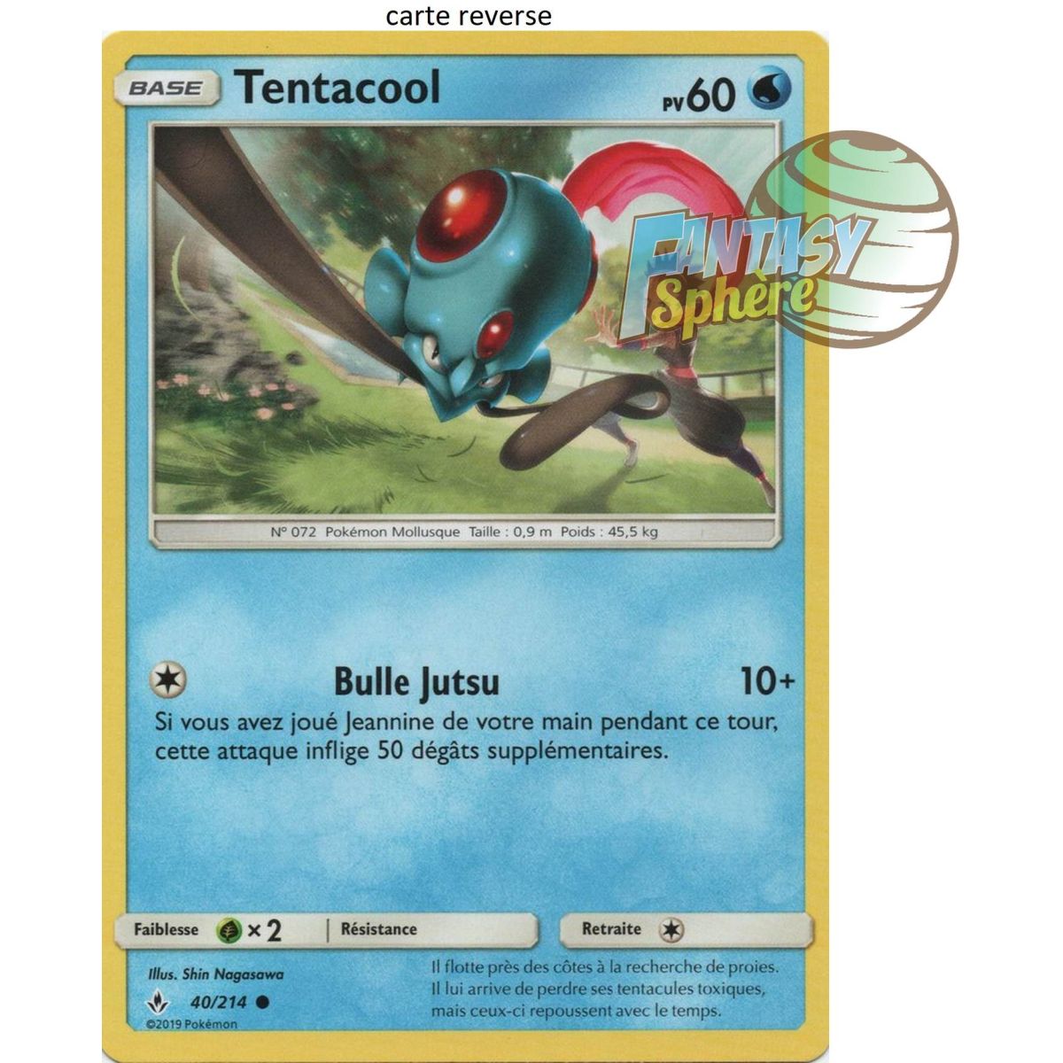 Tentacool - Reverse 40/214 - Sun and Moon 10 Infallible Alliance