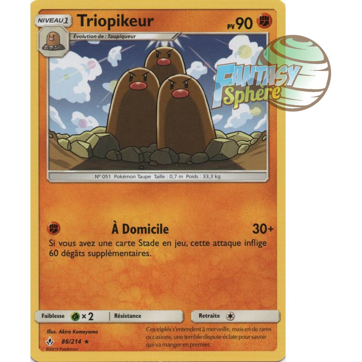 Triopikeur - Rare 86/214 - Sun and Moon 10 Infallible Alliance