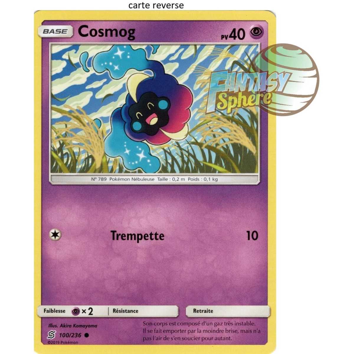 Cosmog - Reverse 100/236 - Sun and Moon 11 Harmony of Spirits