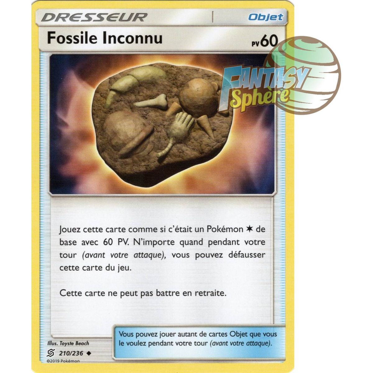 Unknown Fossil - Uncommon 210/236 - Sun and Moon 11 Harmony of Spirits