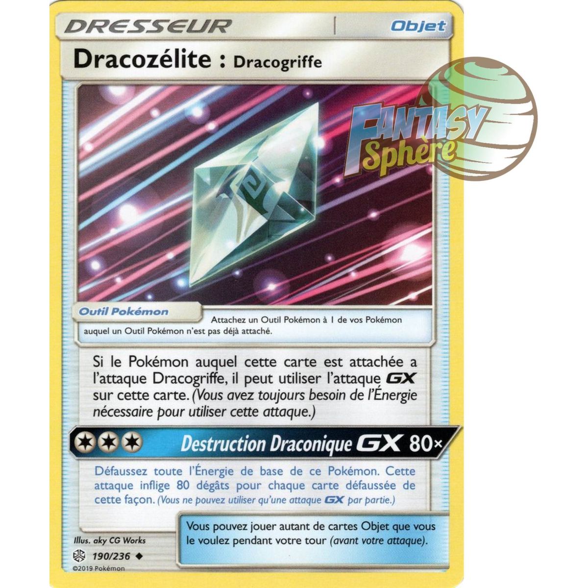 Dracozelite: Dragonclaw - Uncommon 190/236 - Sun and Moon 12 Cosmic Eclipse