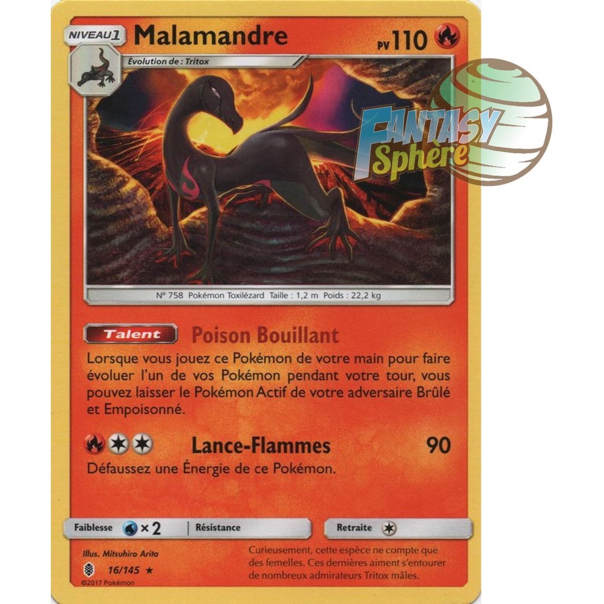 Item Malamander - Rare 16/145 - Sun and Moon 2 Ascendant Guardians