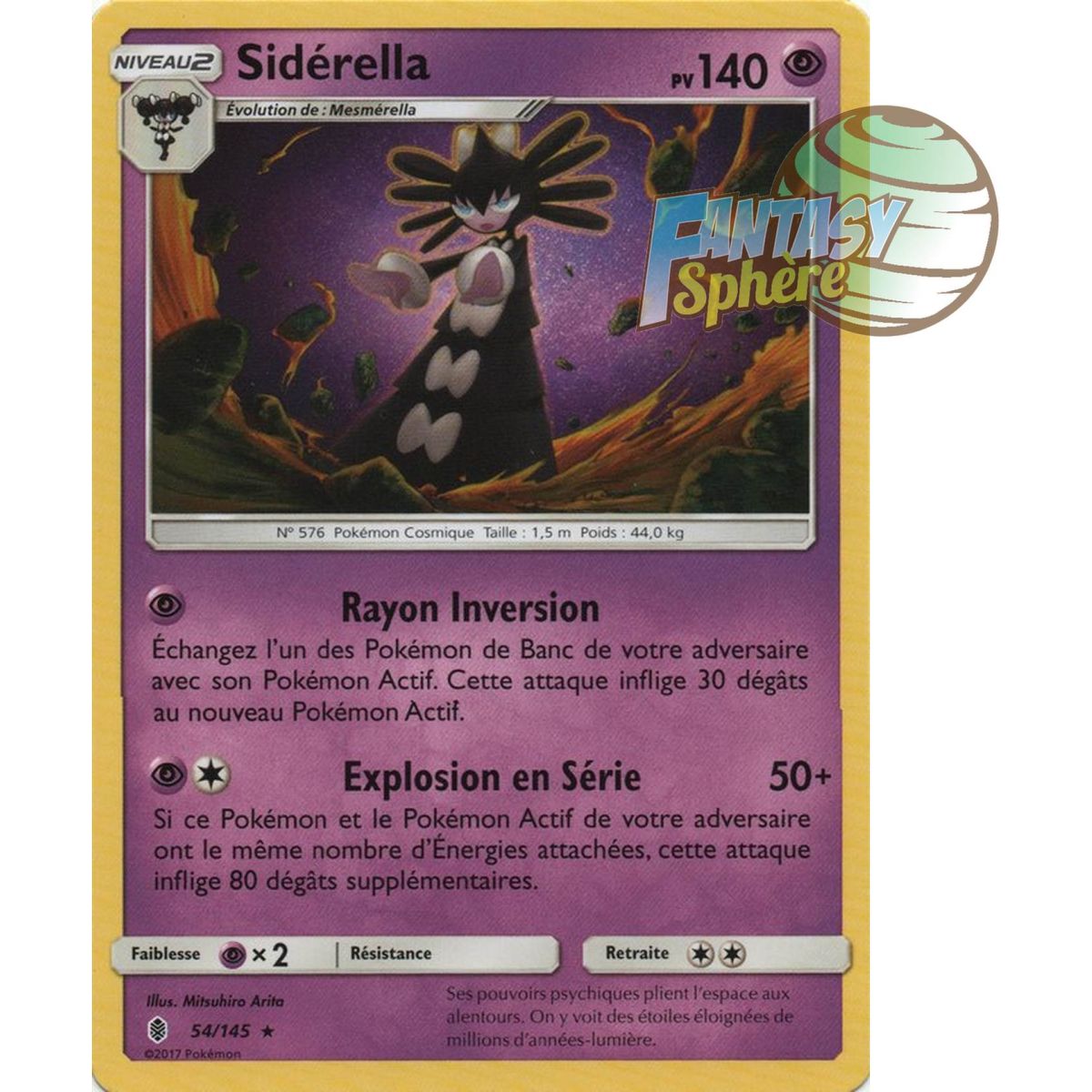 Siderella - Rare 54/145 - Sun and Moon 2 Ascendant Guardians