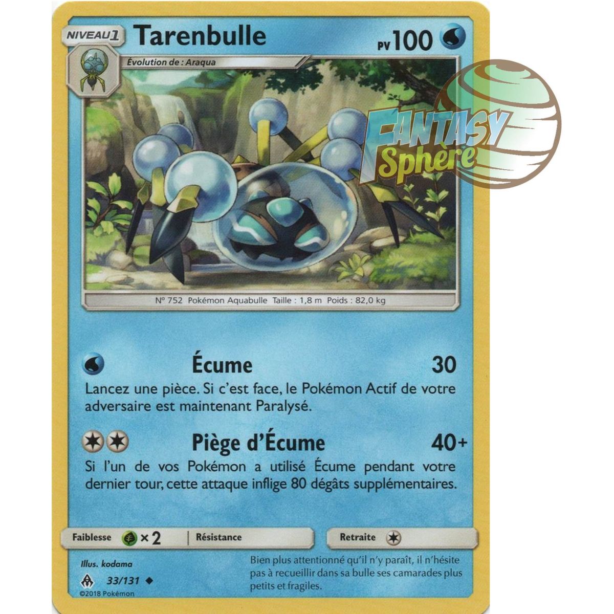 Tarenbulle - Uncommon 33/131 - Sun and Moon 6 Forbidden Light