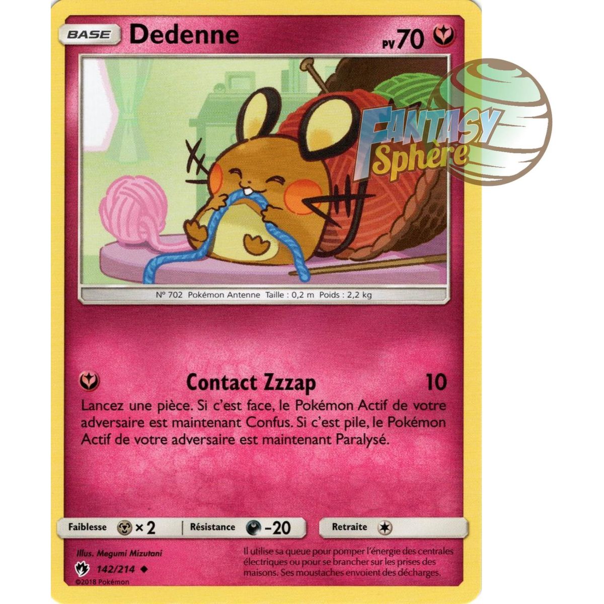 Dedenne - Uncommon 142/214 - Sun and Moon 8 Lost Thunder