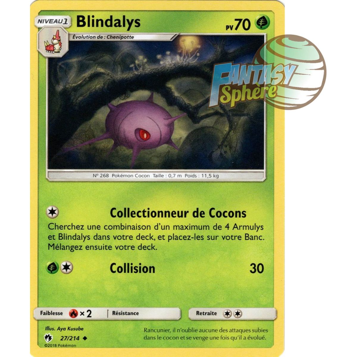 Item Blindalys - Uncommon 27/214 - Sun and Moon 8 Lost Thunder