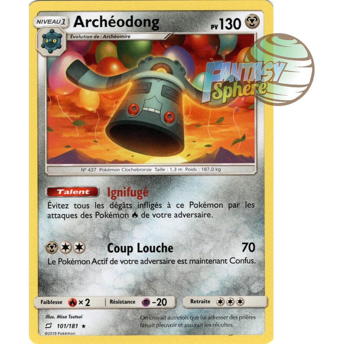 Item Archaeodong - Rare 101/181 - Sun and Moon 9 Shock Duo