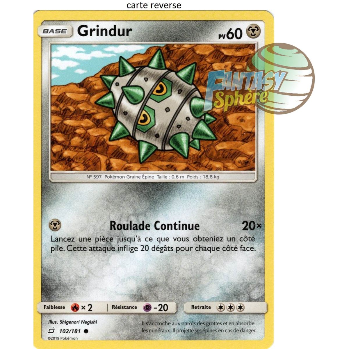 Grindur - Reverse 102/181 - Sun and Moon 9 Shock Duo