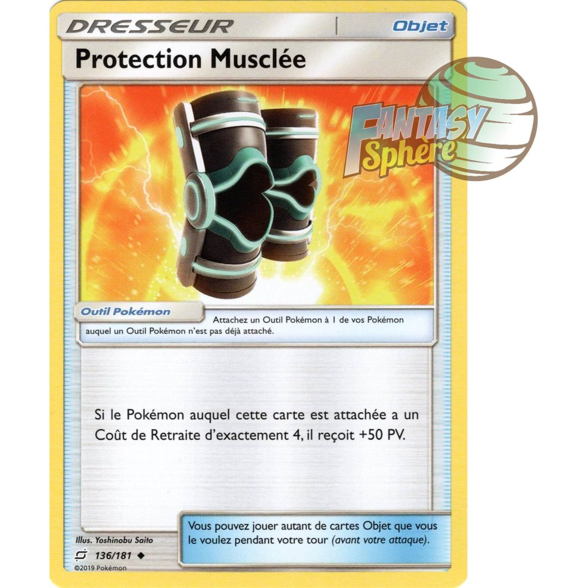 Muscular Protection - Uncommon 136/181 - Sun and Moon 9 Shock Duo
