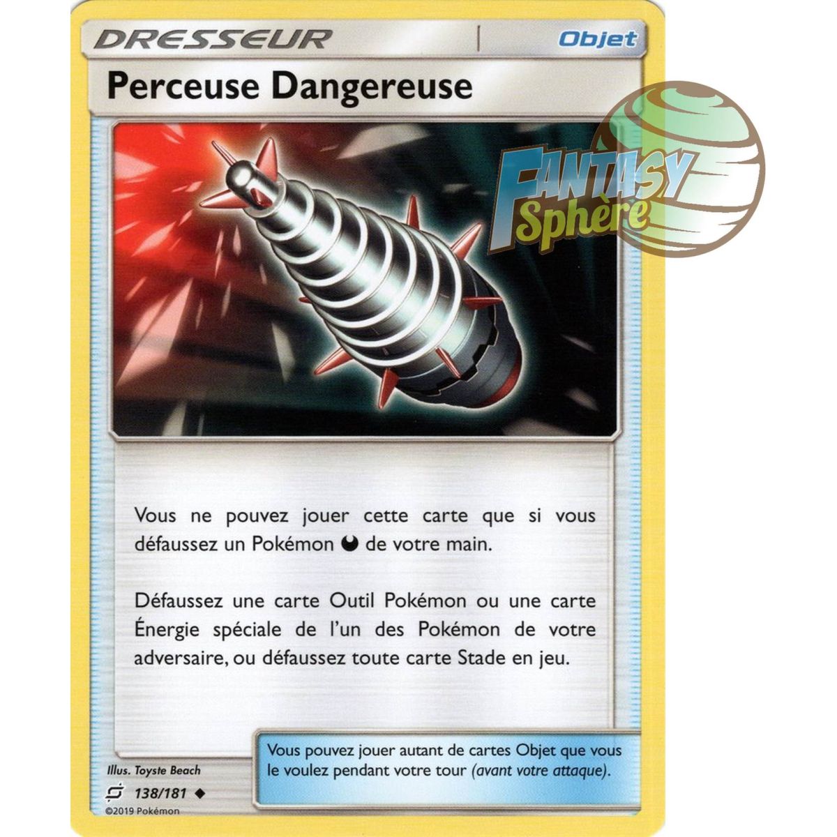Dangerous Drill - Uncommon 138/181 - Sun and Moon 9 Shock Duo