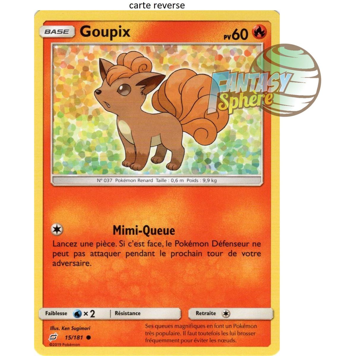 Vulpix - Reverse 15/181 - Sun and Moon 9 Shock Duo