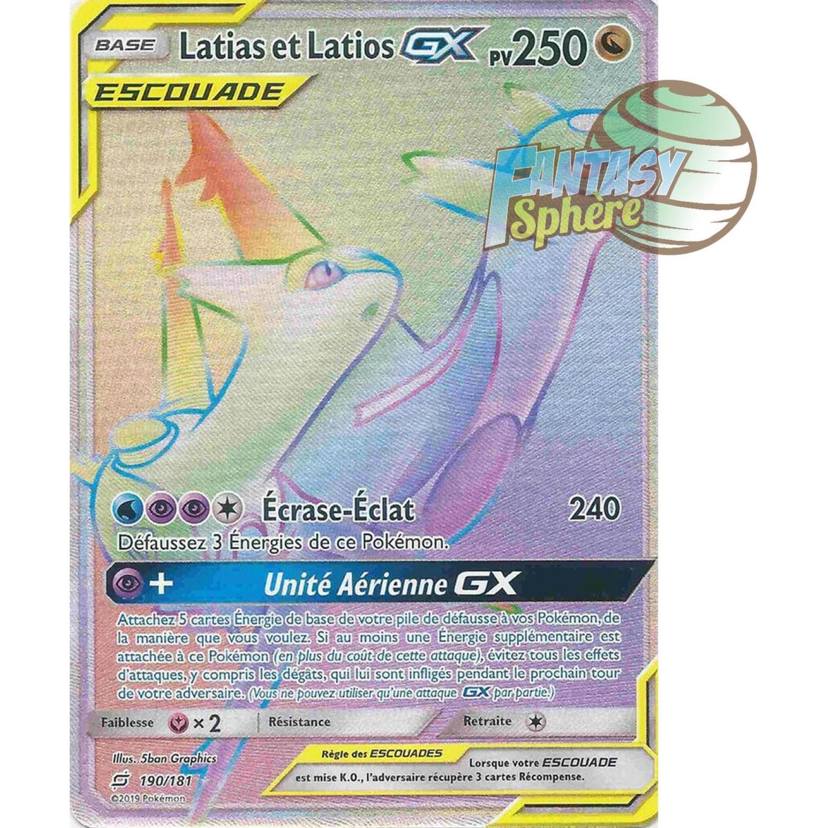 Item Latias & Latios GX - Secret Rare 190/181 - Sun and Moon 9 Shock Duo