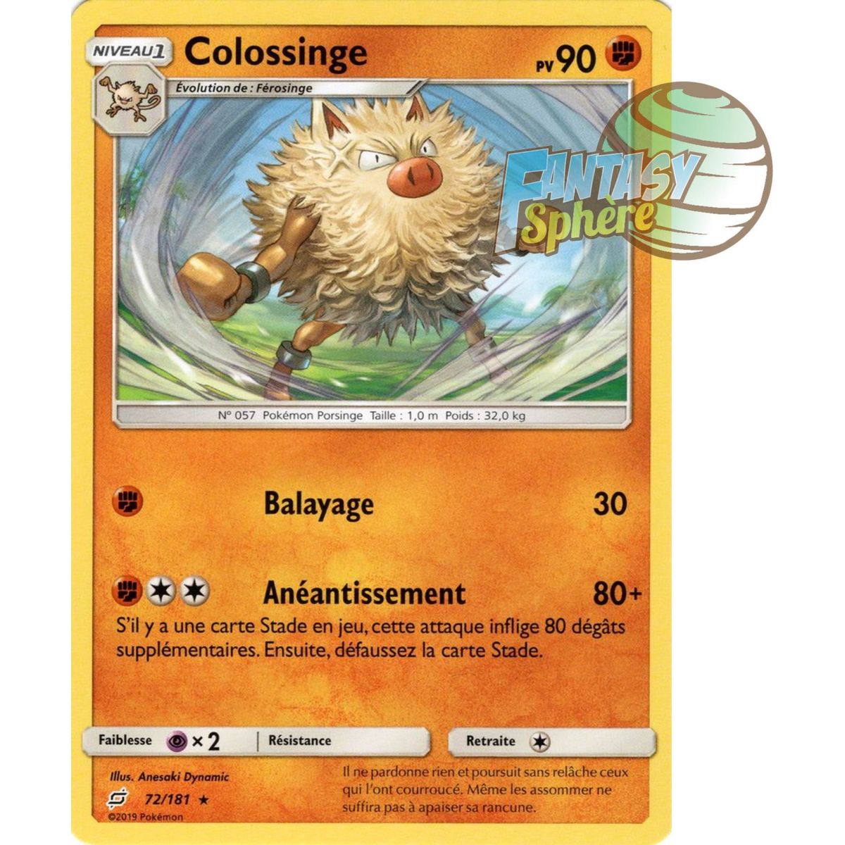 Item Colossinge - Rare 72/181 - Sun and Moon 9 Shock Duo