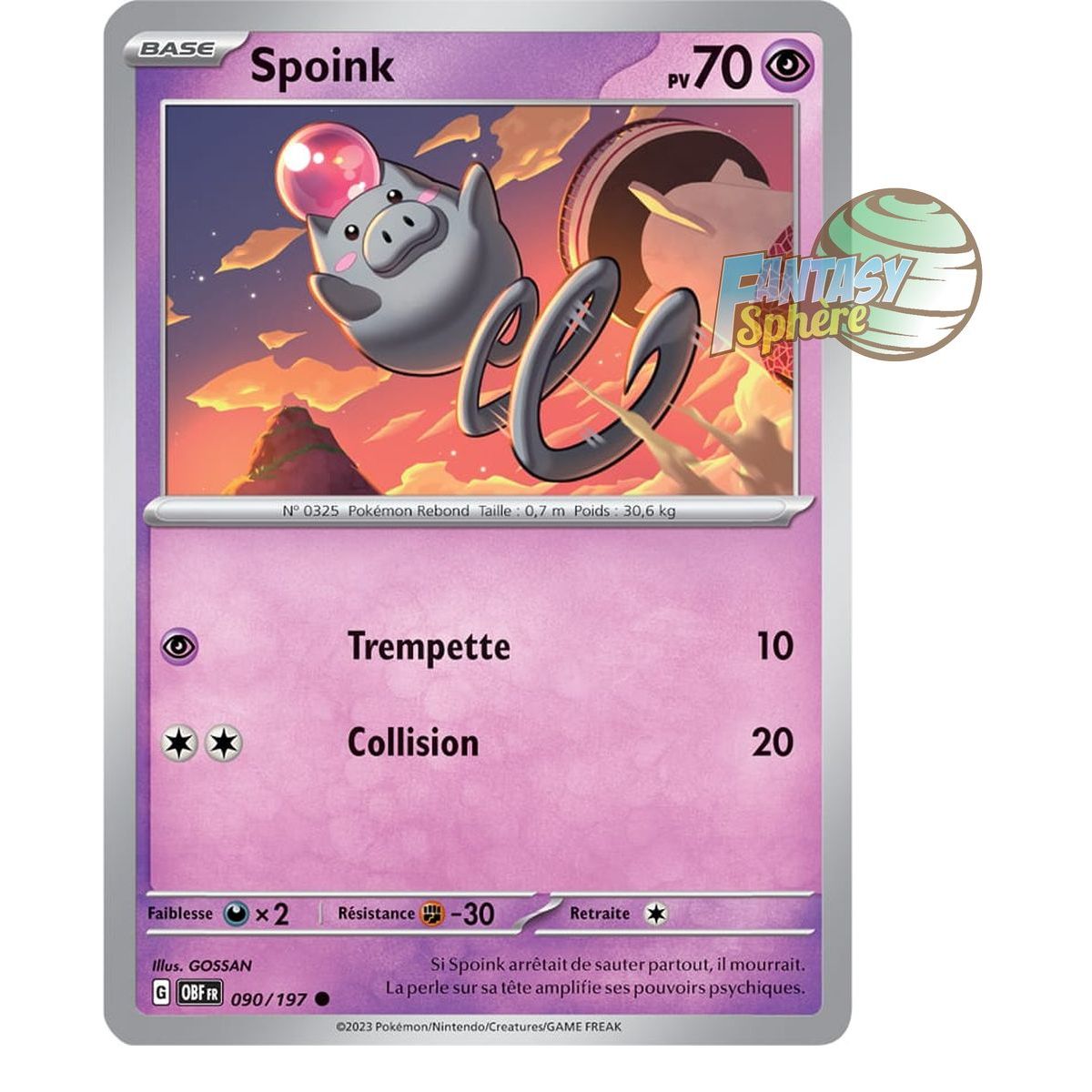 Spoink - Reverse 90/197 - Scarlet and Violet Obsidian Flames