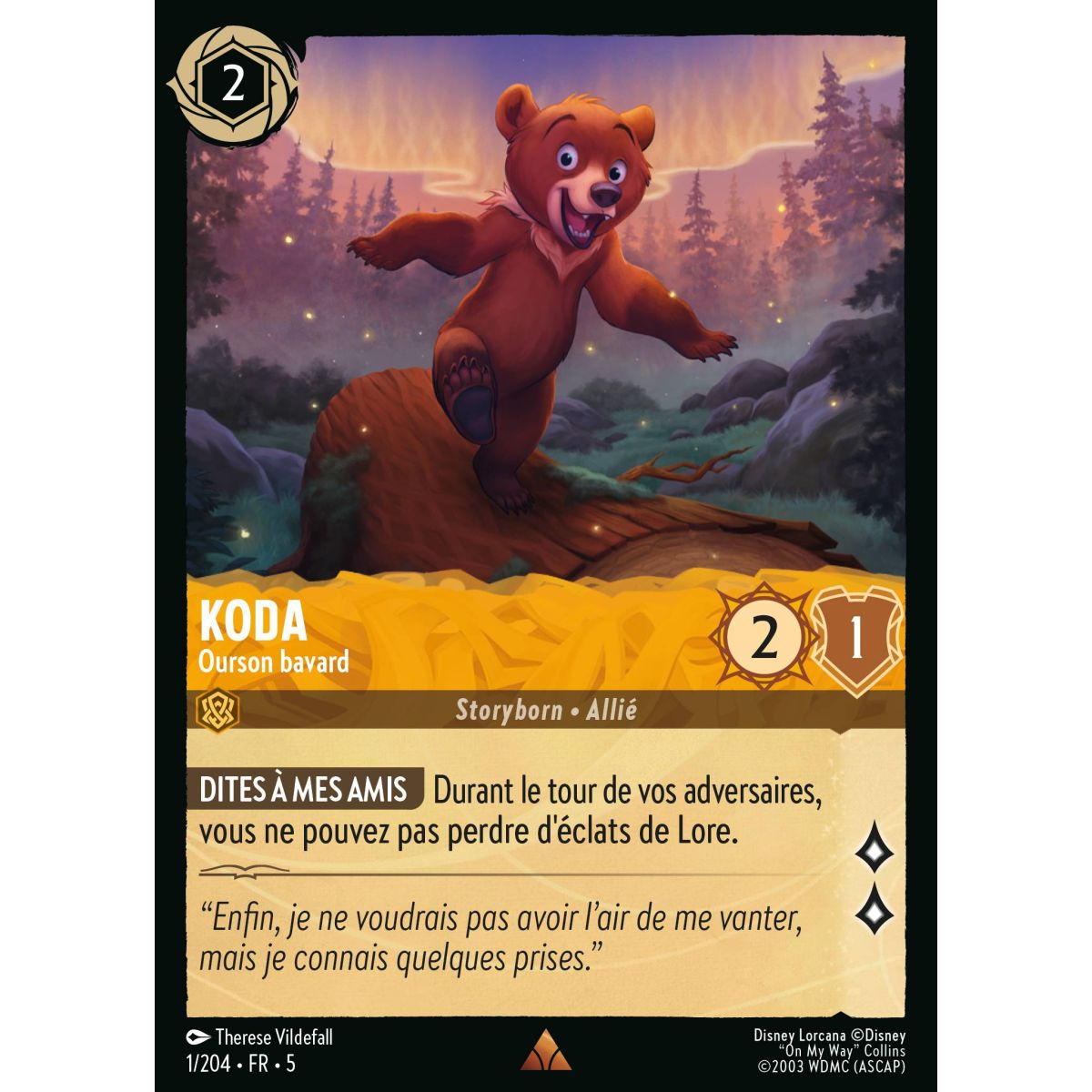 Koda - Chattering Bear - 1/204 - SSK - Sparkling Sky - Rare - French