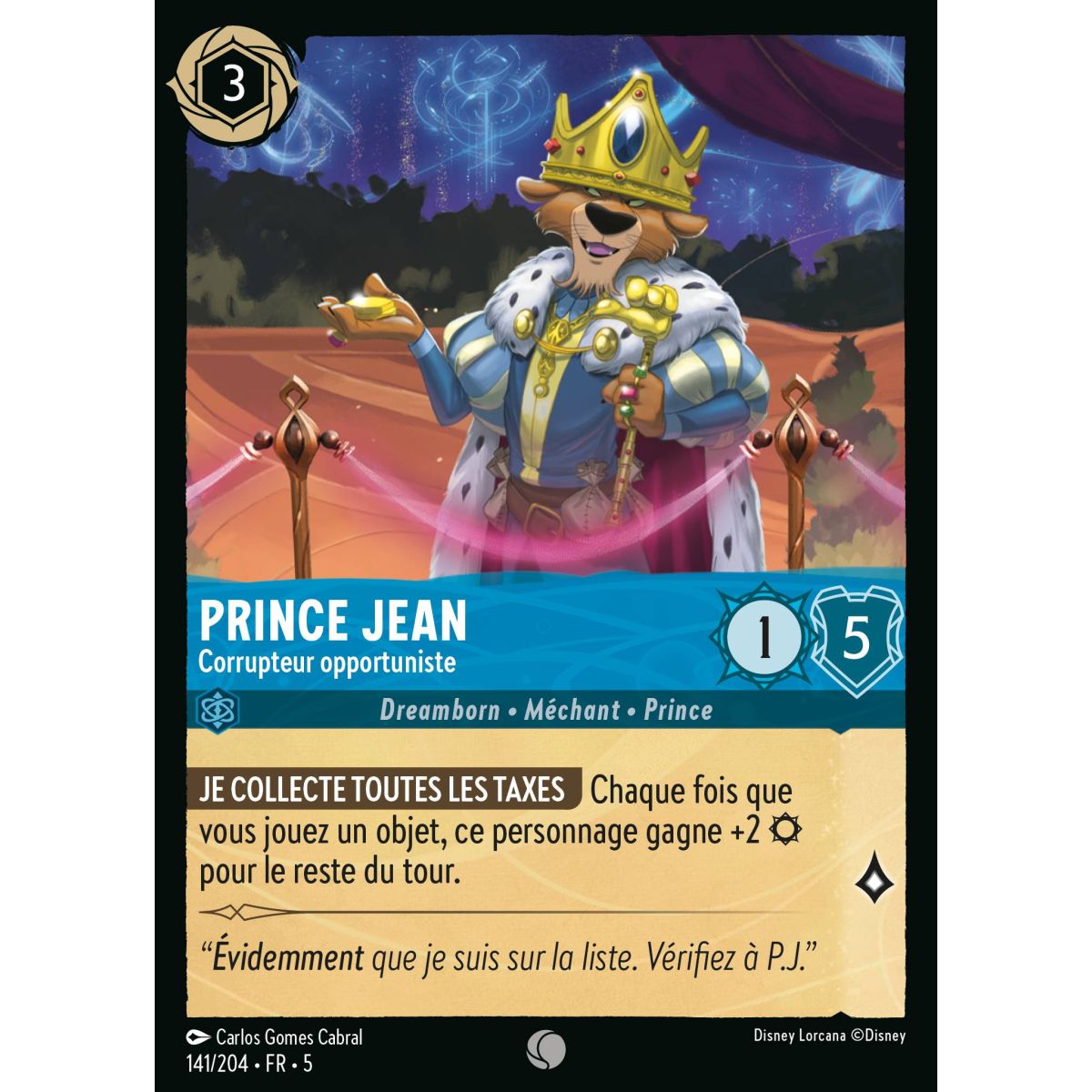 Prince John - Opportunistic Corruptor - 141/204 - SSK - Shimmering Sky - Commune - French