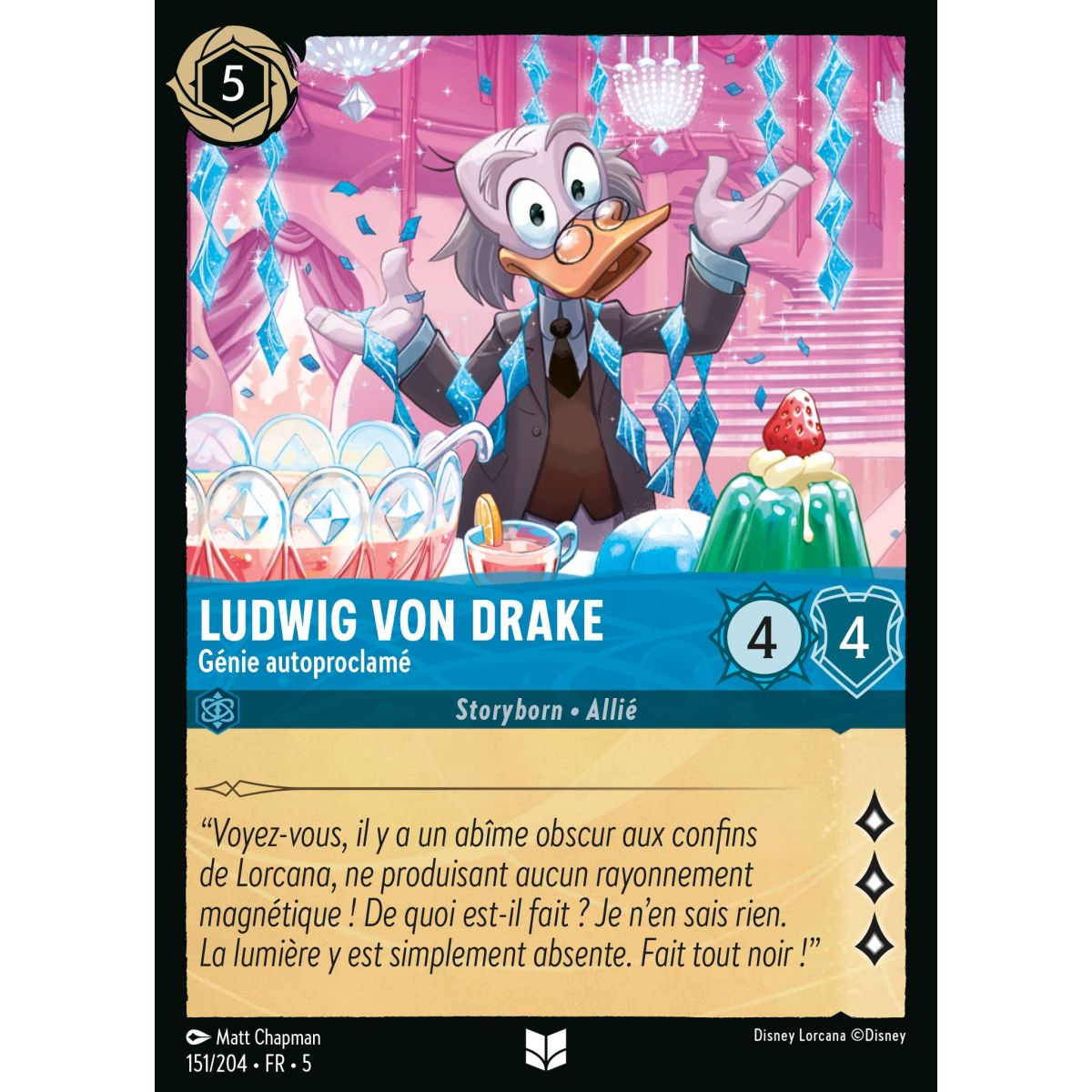 Ludwig von Drake - Self-proclaimed genius - 151/204 - SSK - Sparkling Sky - Uncommon - French