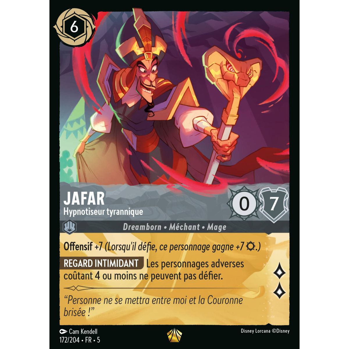 Jafar - Tyrannical Hypnotist - 172/204 - SSK - Shimmering Sky - Legendary - French