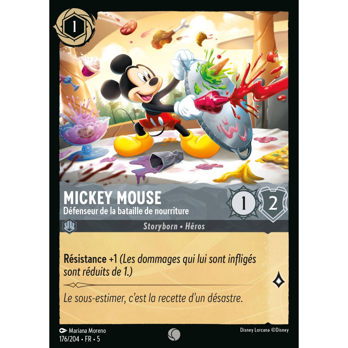 Mickey Mouse - Food Fight Defender - 176/204 - SSK - Sparkling Sky - Shiny - Premium - French