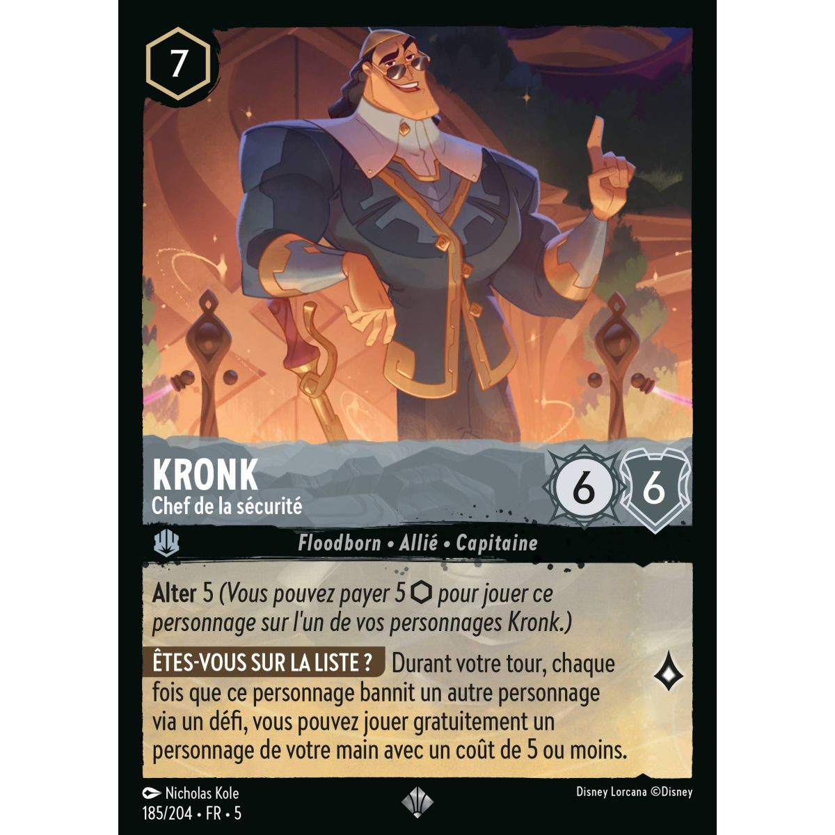 Kronk - Security Chief - 185/204 - SSK - Sparkling Sky - Super Rare - French