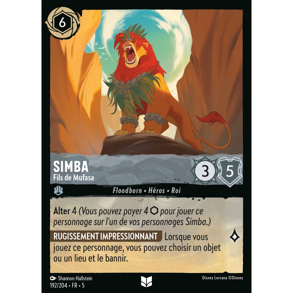 Simba - Son of Mufasa - 192/204 - SSK - Sparkling Sky - Uncommon - French