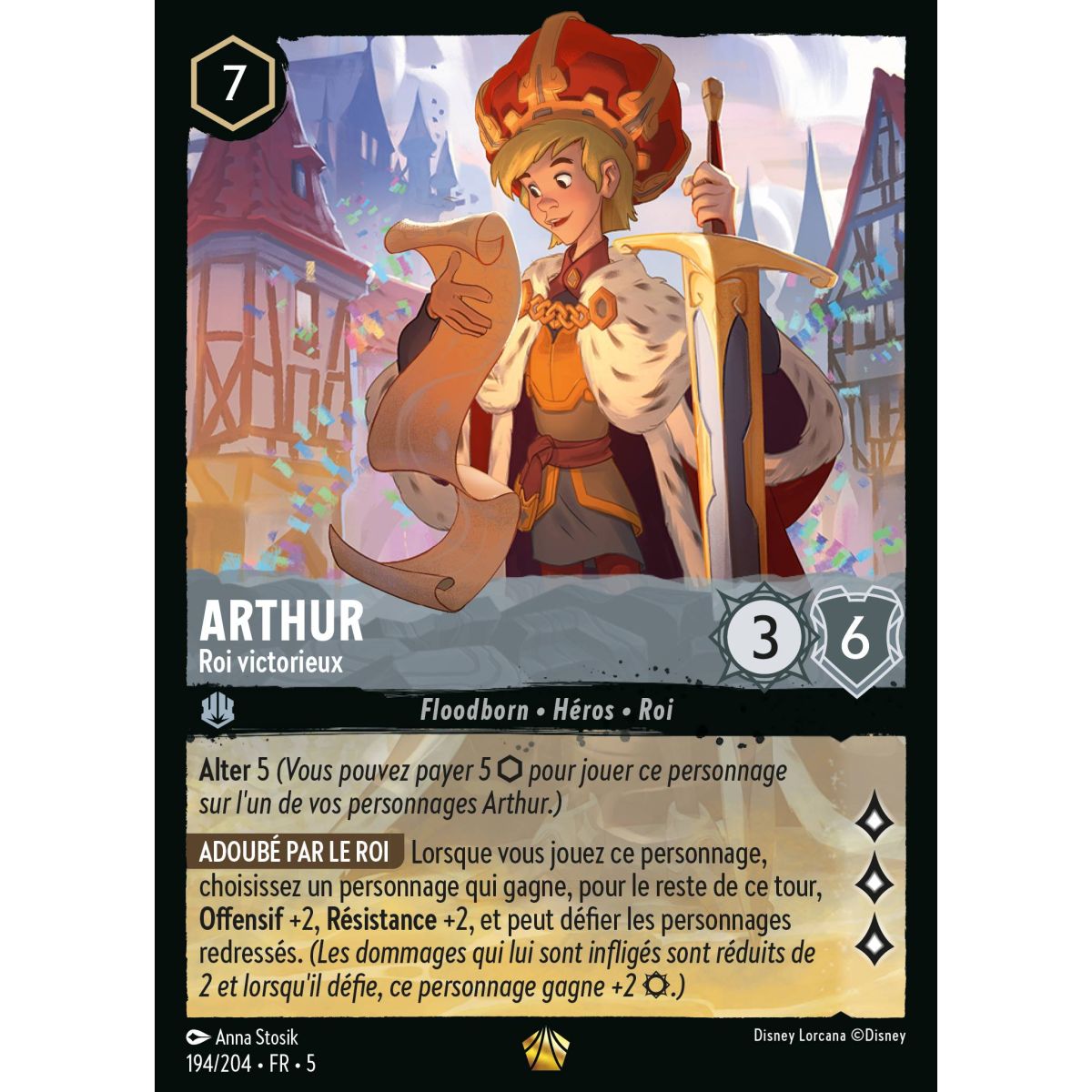 Arthur - Victorious King - 194/204 - SSK - Shimmering Sky - Brilliant - Premium - French