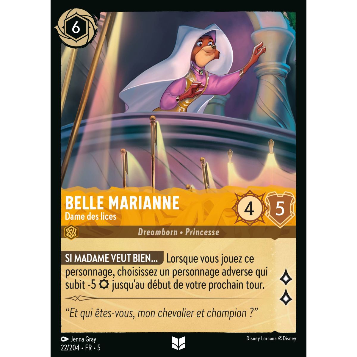 Belle Marianne - Lady of the Lists - 22/204 - SSK - Sparkling Sky - Uncommon - French