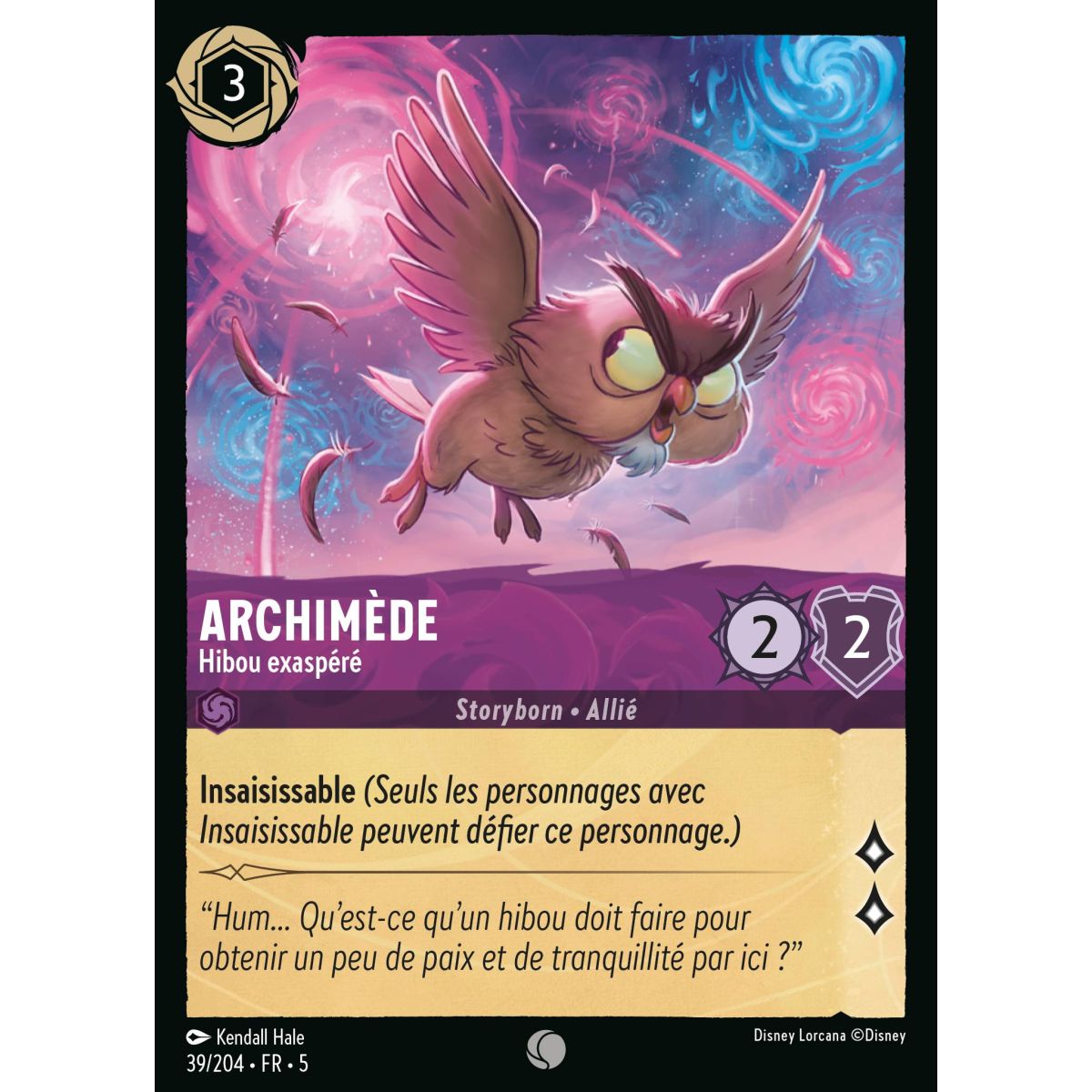 Archimedes - Exasperated Owl - 39/204 - SSK - Sparkling Sky - Common - French