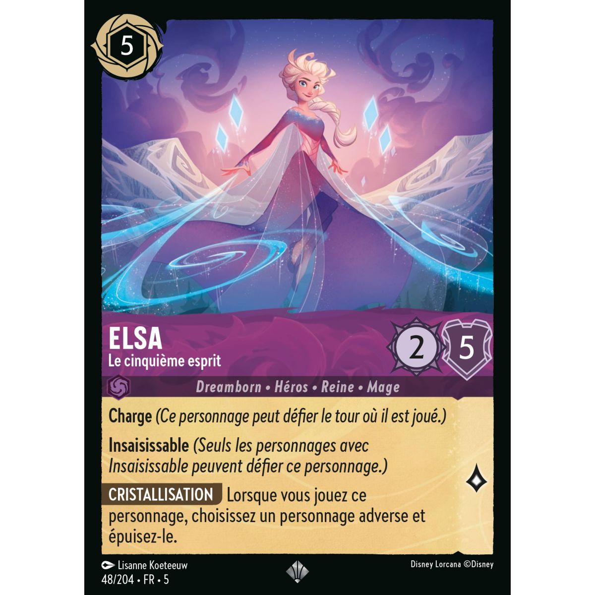 Elsa - The Fifth Spirit - 48/204 - SSK - Sparkling Sky - Super Rare - French