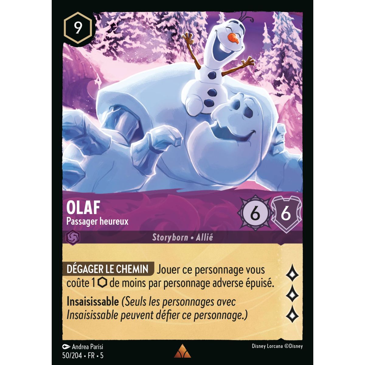 Olaf - Happy Passenger - 50/204 - SSK - Sparkling Sky - Rare - French