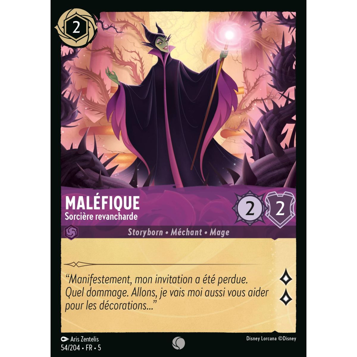 Maleficent - Revengeful Witch - 54/204 - SSK - Shimmering Sky - Brilliant - Premium - French