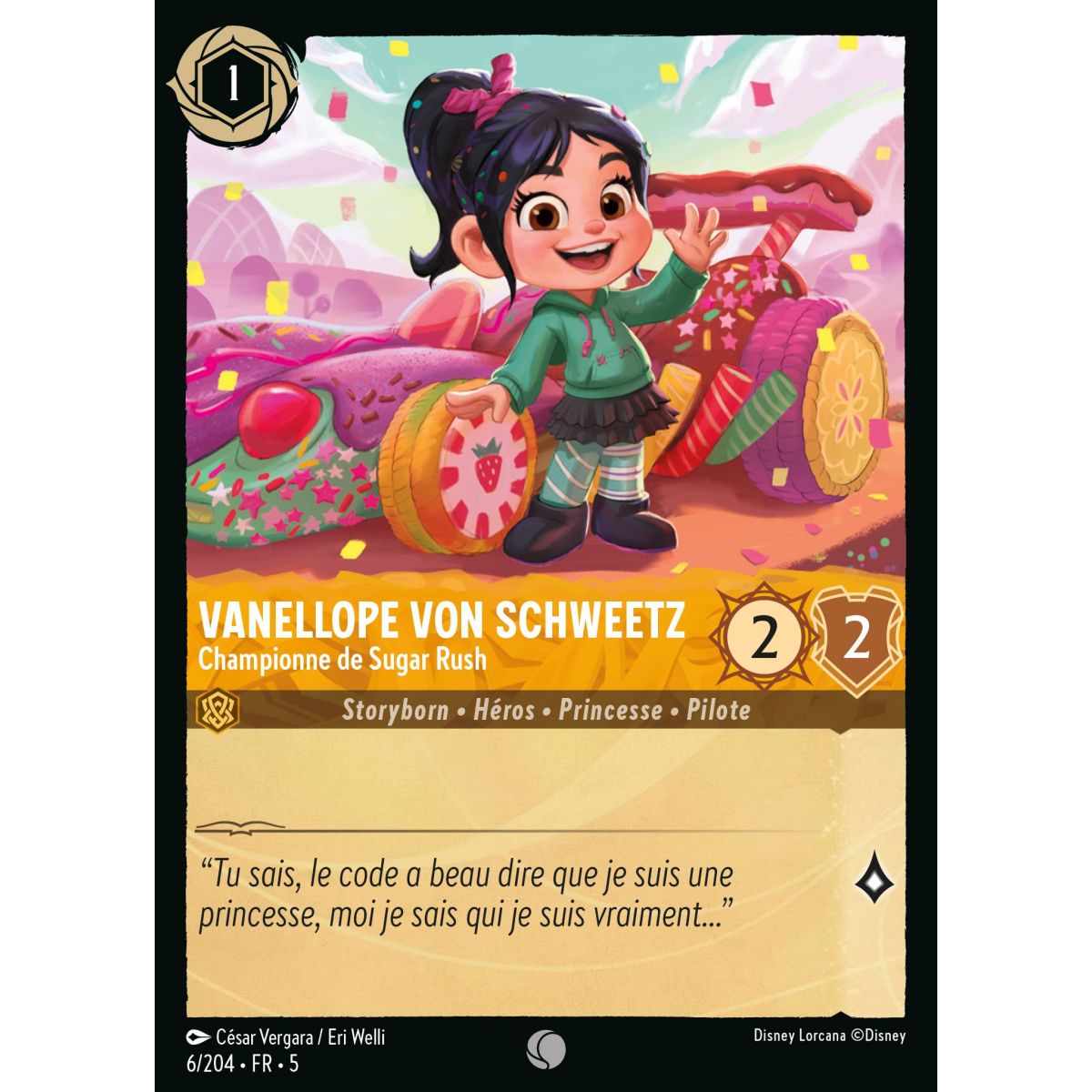 Vanellope von Schweetz - Sugar Rush Champion - 6/204 - SSK - Shimmering Sky - Brilliant - Premium - French