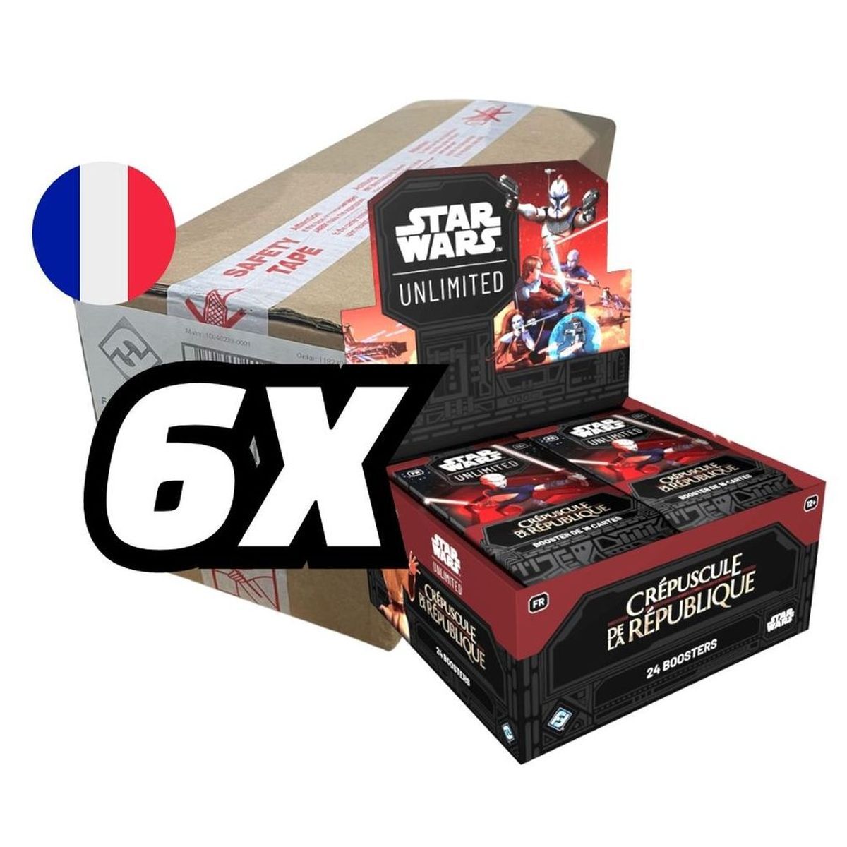 Star Wars Unlimited - Box of 6 boxes of 24 boosters - SW Unlimited: Twilight of the Republic - FR