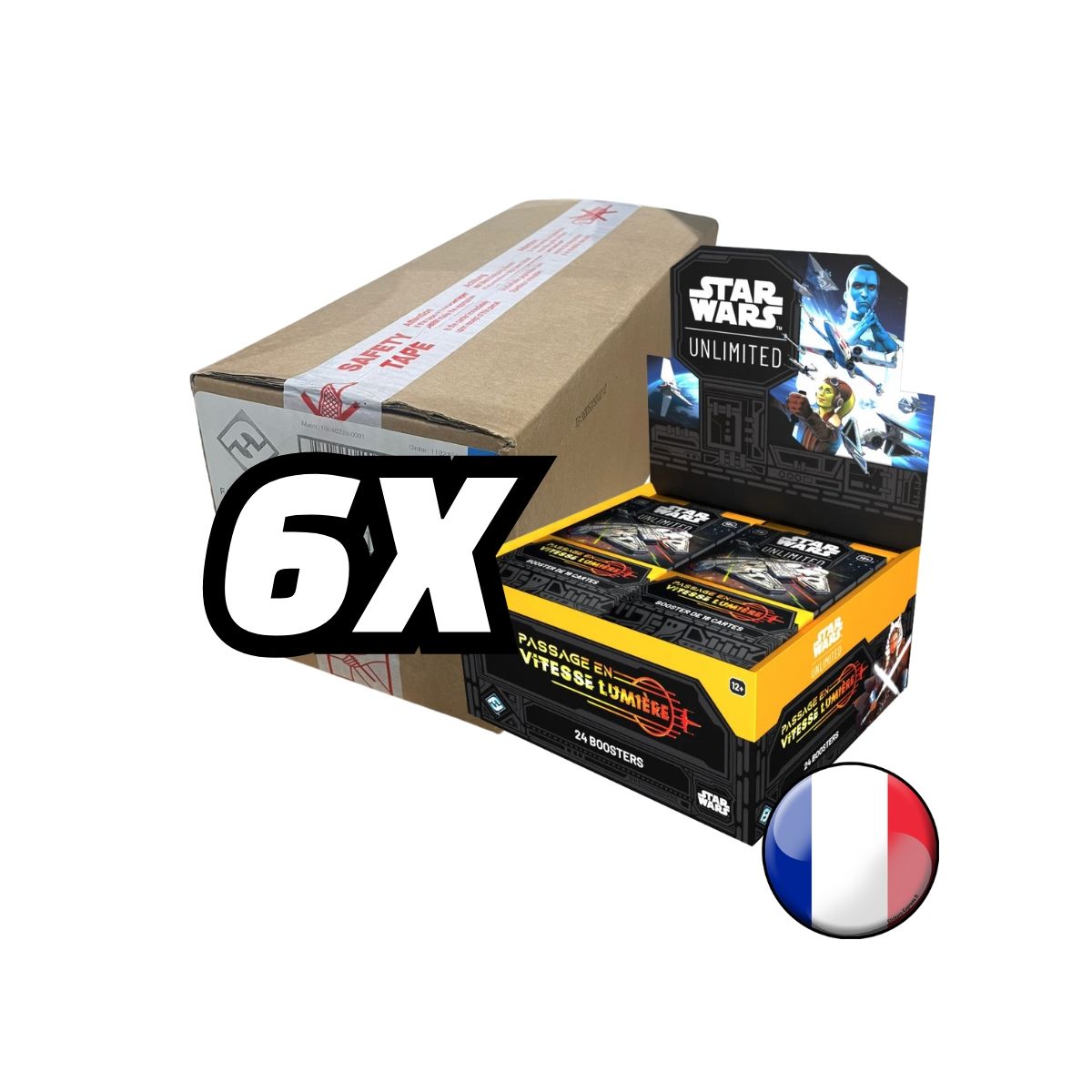 Star Wars Unlimited - Box of 6 boxes of 24 boosters - SW Unlimited: Light Speed - FR