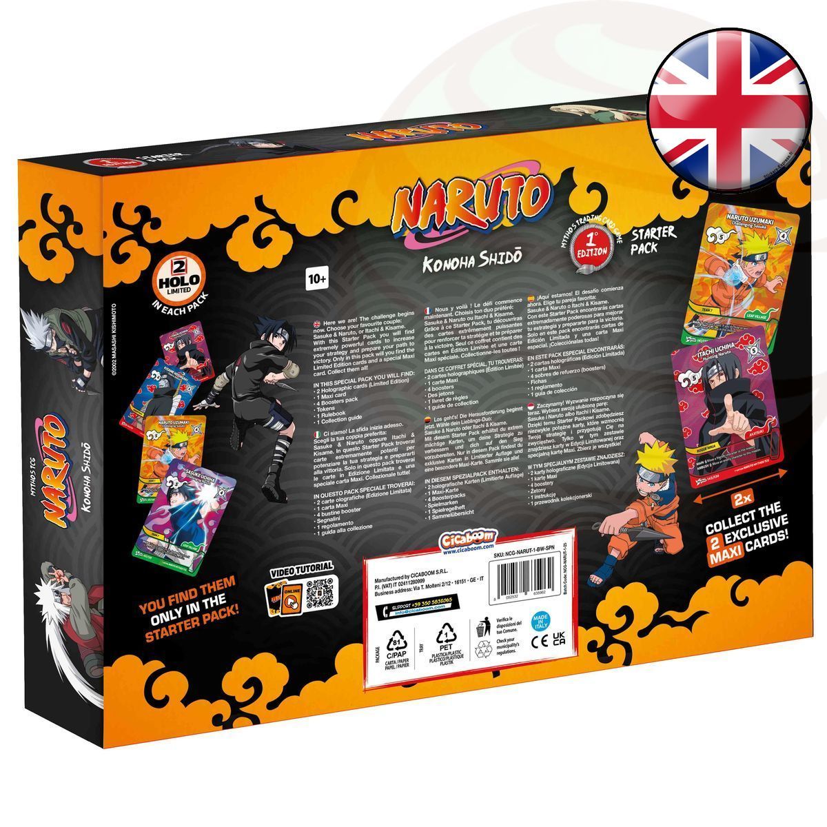 Starter Pack Box Set - Konoha Shido: Sasuke & Naruto - Naruto Mythos TCG - 1st Edition - EN