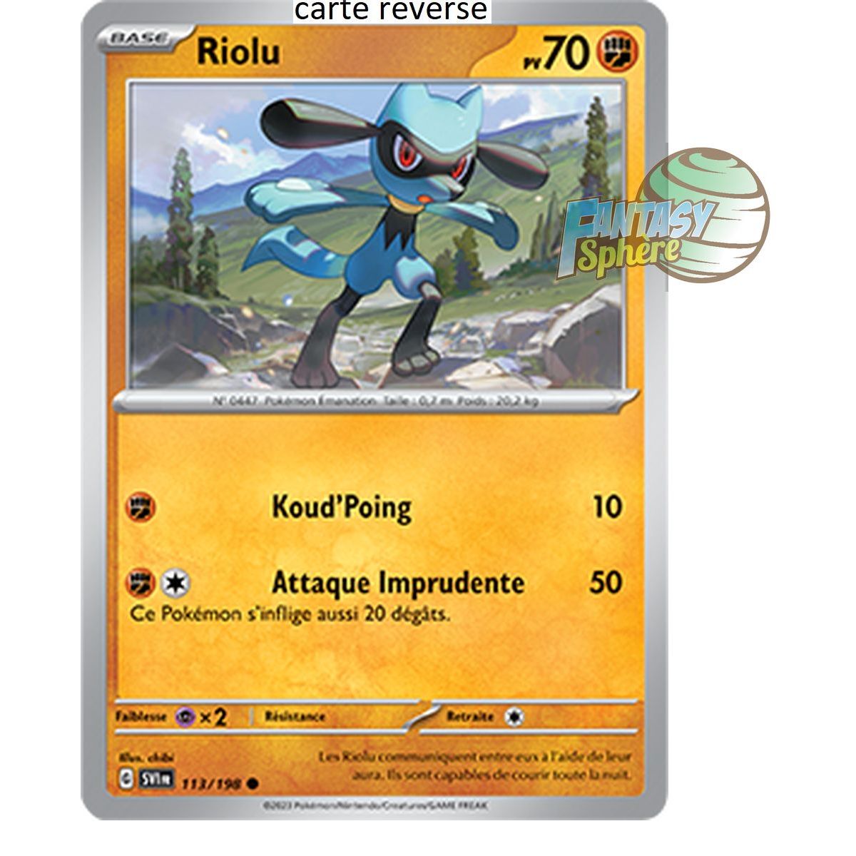 Riolu - Reverse 113/198 - Scarlet and Violet