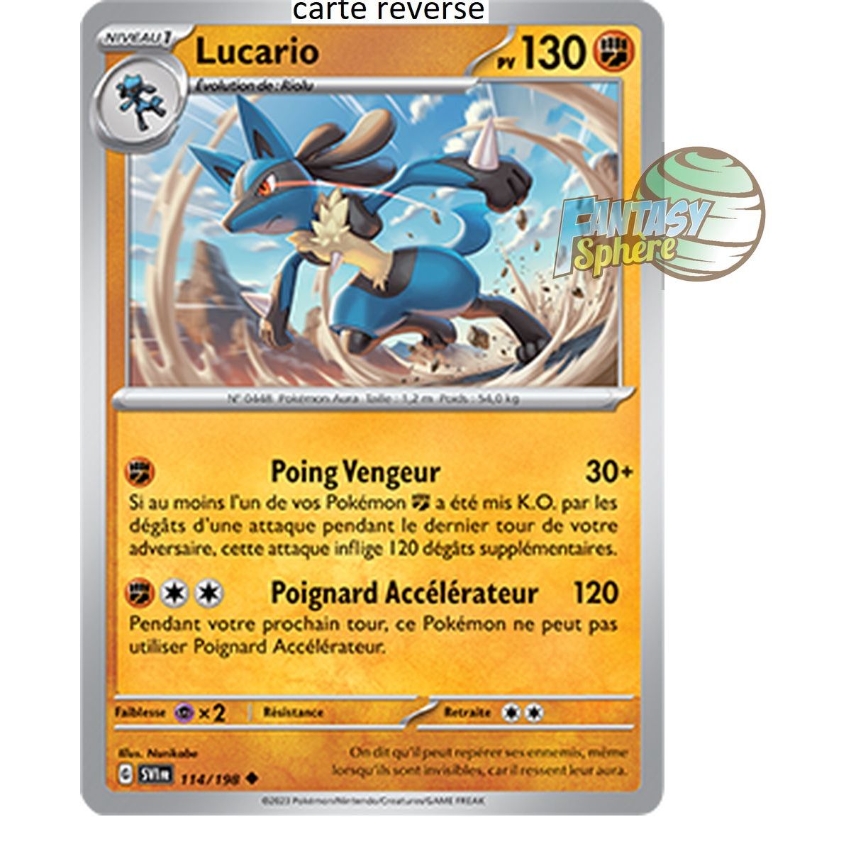 Lucario - Reverse 114/198 - Scarlet and Violet