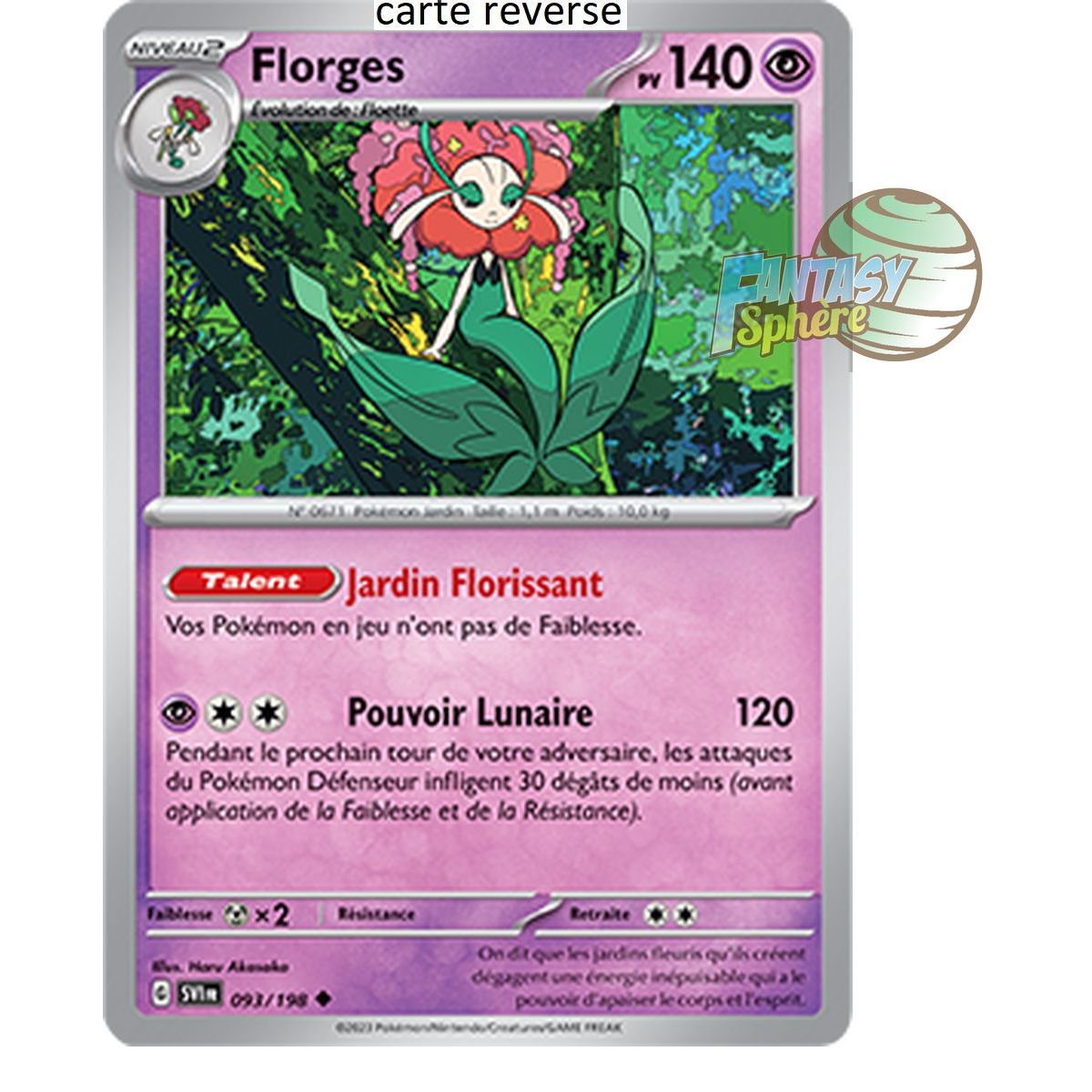 Florges - Reverse 93/198 - Scarlet and Violet