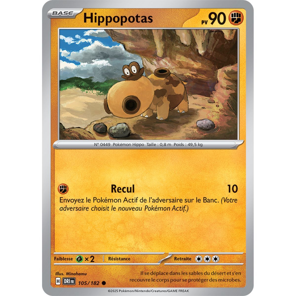 Hippopotas - Reverse 105/182 - Scarlet and Purple 10 Destined Rivalries