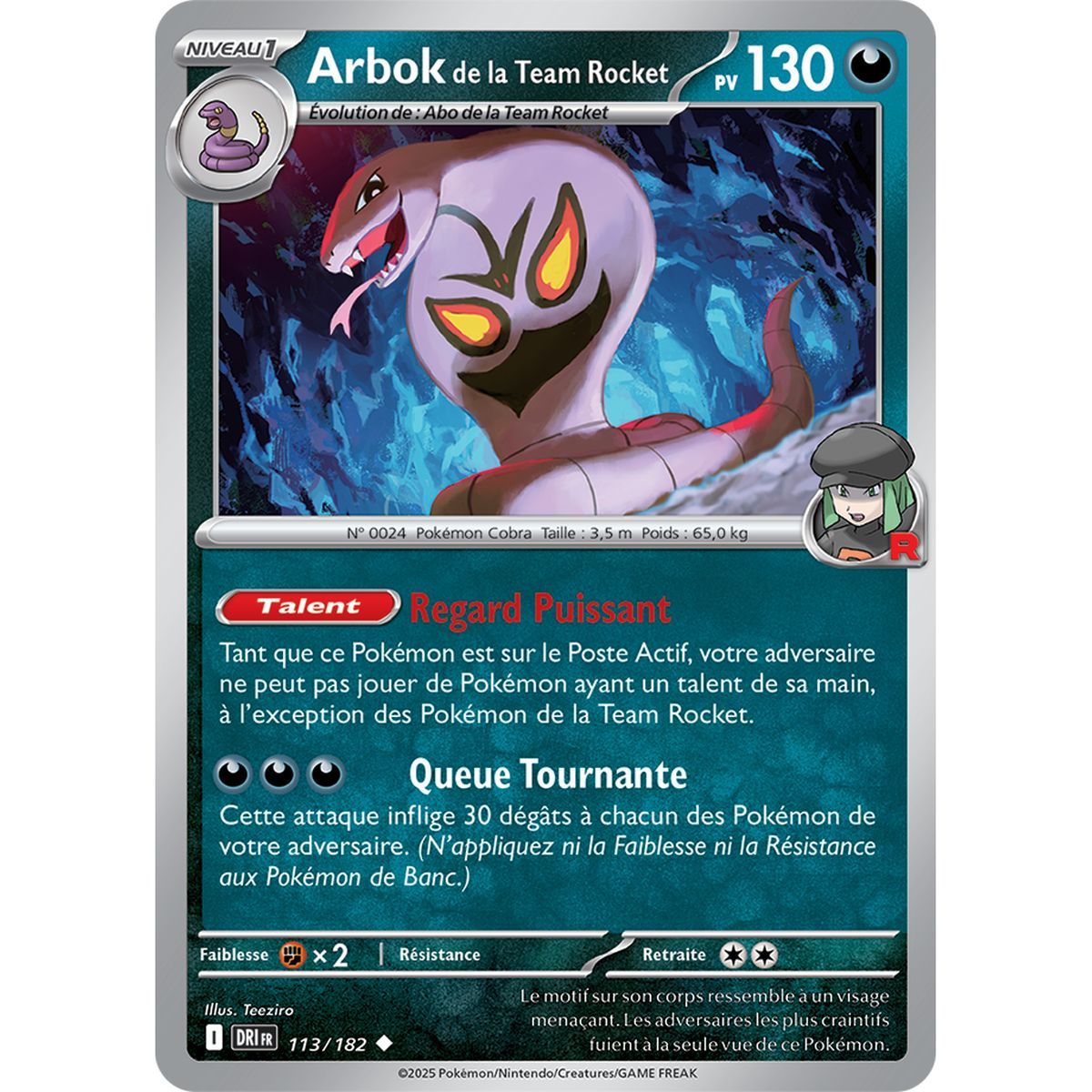 Team Rocket Arbok - Uncommon 113/182 - Scarlet and Purple 10 Destined Rivalries