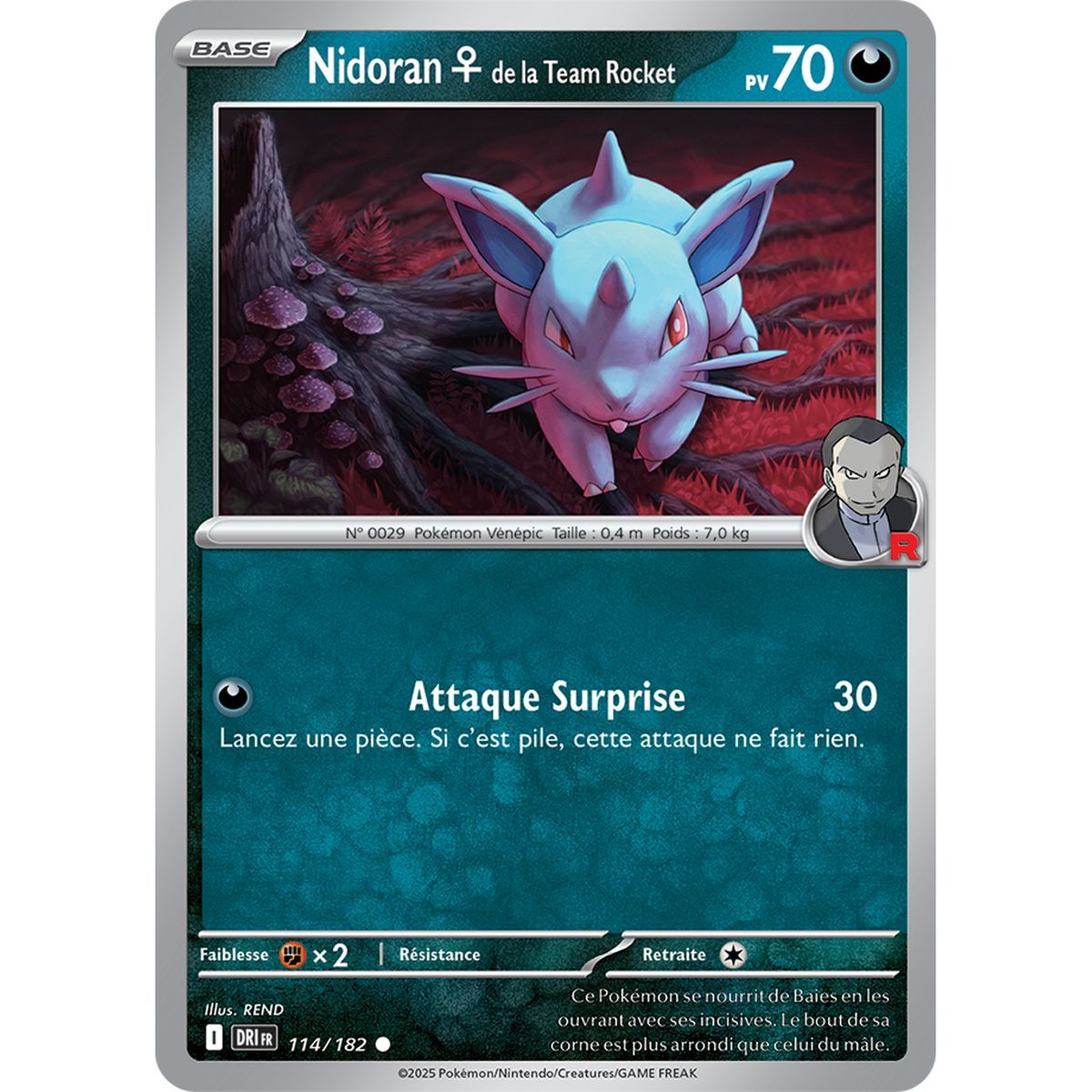 Item Team Rocket's Nidoran♀ - Reverse 114/182 - Scarlet and Purple 10 Destined Rivalries
