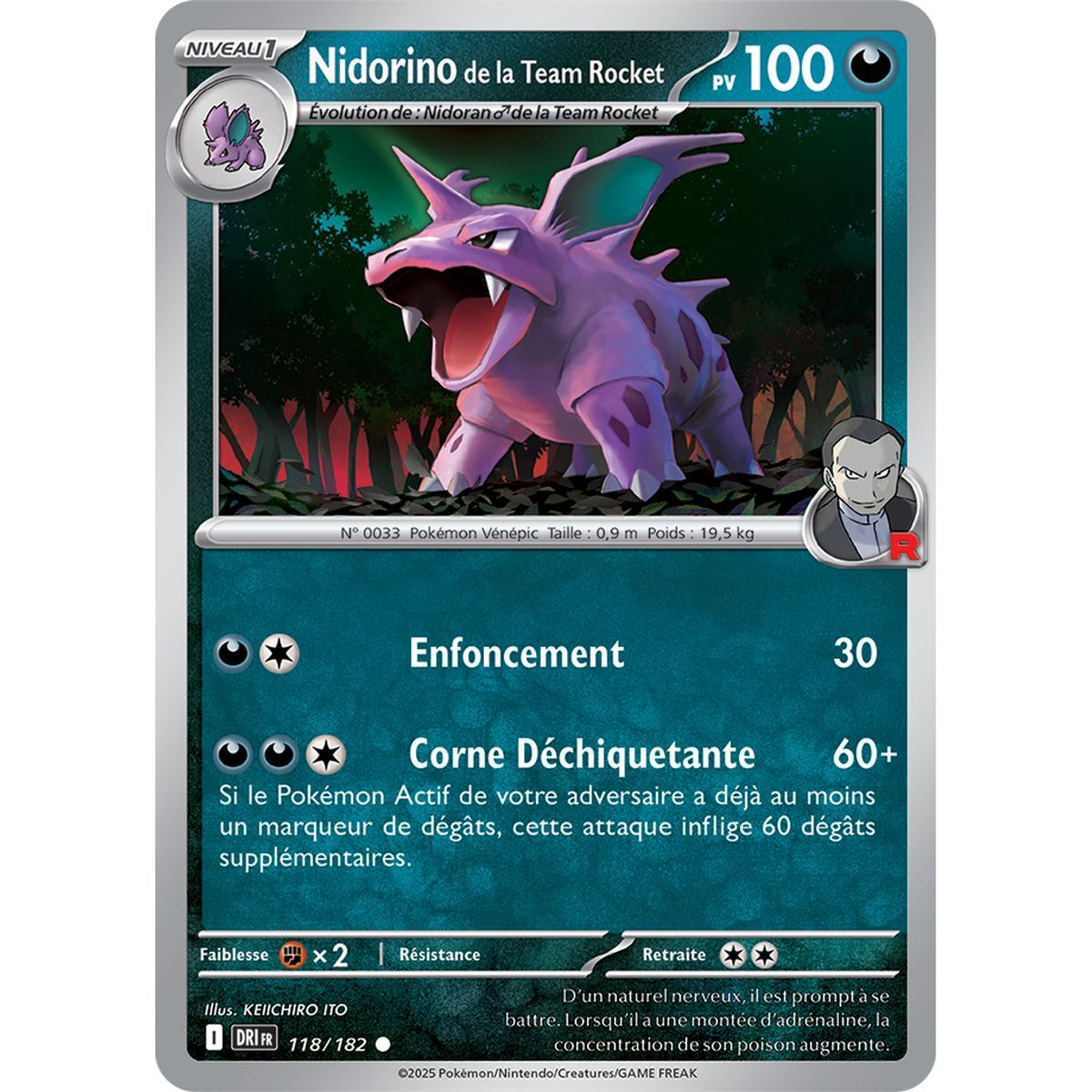 Item Team Rocket's Nidorino - Reverse 118/182 - Scarlet and Purple 10 Destined Rivalries