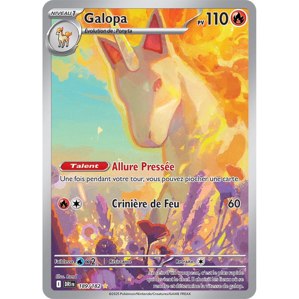 Item Galopa - Rare Illustration 189/182 - Scarlet and Purple 10 Destined Rivalries