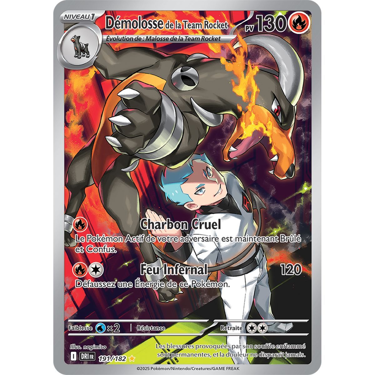 Item Team Rocket Houndoom - Rare Illustration 191/182 - Scarlet and Purple 10 Destined Rivalries
